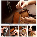 Hallmo Car Cowhide Leather Key Protective Cover Key Case for Porsche Macan 718 2021 A Style, For Porsche Macan A Style