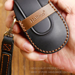 Hallmo Car Cowhide Leather Key Protective Cover Key Case for NIO ES6 / ES8, For NIO ES6 / ES8
