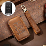 Hallmo Car Cowhide Leather Key Protective Cover Key Case for Land Rover Discovery 5 B Style, For Land Rover Discovery 5 B Style