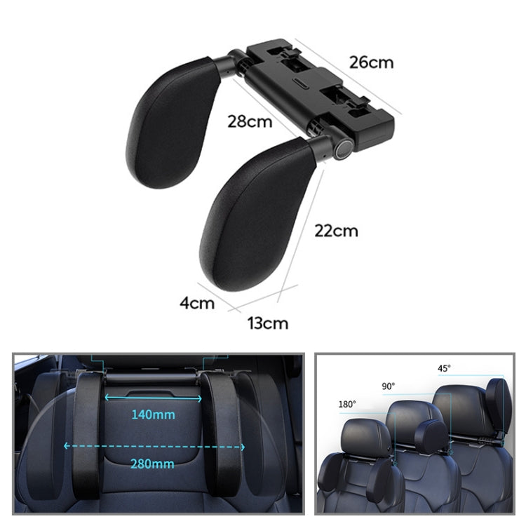 A05 Adjustable Car Auto U-shaped Memory Foam Neck Rest Cushion Seat Pillow with Hook & Mobile Phone Holder, A05 (Beige), A05 (Brown), A05 (Red), A05 (Grey), A05 (Black), A05 (Coffee)