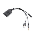 Car AUX Music + MIC Bluetooth Phone Cable, Cable Length: 1.5m, Car AUX Cable