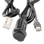 Car RD45 USB / AUX Audio Adapter Cable for Citroen C2/C5 / Peugeot 207/307/408/508/4007, For Citroen C2/C5 / Peugeot 207/307/408/508/4007