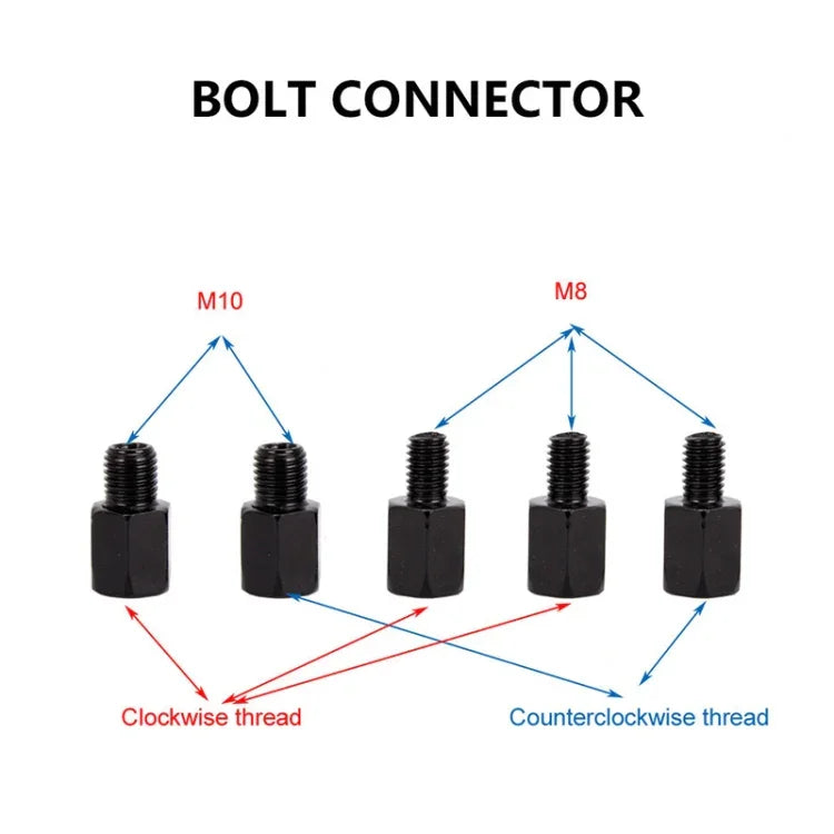 ZF001-185B คู่กระจกมองหลังสะท้อนแสงสำหรับรถ ATV สี่ล้อ, ZF001-185B