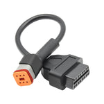 6Pin Motorcycles OBD2 Conversion Cable OBDII Diagnostic Adapter Cable for Harley Davidson, 6Pin