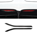 2 PCS Carbon Fiber Car Rear Fog Lamps Decorative Sticker for Tesla Model X, Rear Fog Lamps