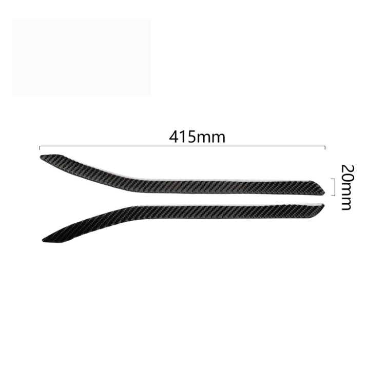 2 PCS Carbon Fiber Car Rear Fog Lamps Decorative Sticker for Tesla Model X, Rear Fog Lamps