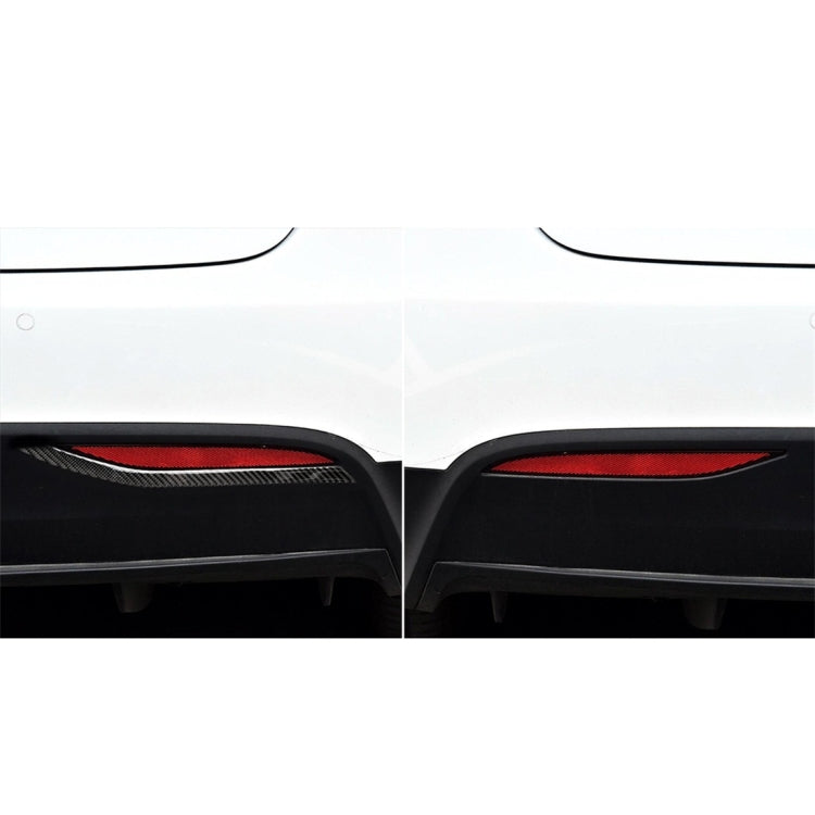 2 PCS Carbon Fiber Car Rear Fog Lamps Decorative Sticker for Tesla Model X, Rear Fog Lamps