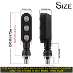 2 PCS KC050 Motorcycle LED Turn Signal Running Brake Light, KC050