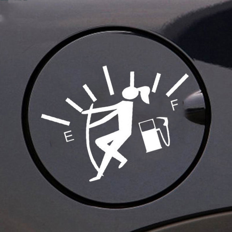 Female Pull Fuel Tank Pointer To Full Hellaflush Reflective Vinyl Car Sticker, Female (Black), Female (Colour)