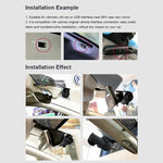 กล้องคู่ WiFi ซ่อนหมุน 360 องศา เครื่องบันทึกการขับรถยนต์ WiFi กล้องคู่