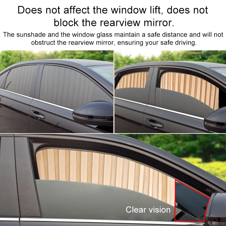 2 PCS Car Auto Sunshade Curtains Windshield Cover for the Rear Seat, Rear Seat, Black, Rear Seat, Gold, Rear Seat, Silver