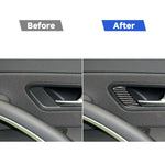 2 PCS / Set Carbon Fiber Car Door Lock Frame Decorative Sticker for Volkswagen Scirocco 2009-2016,Left Drive, Door Lock Frame ,Left Drive