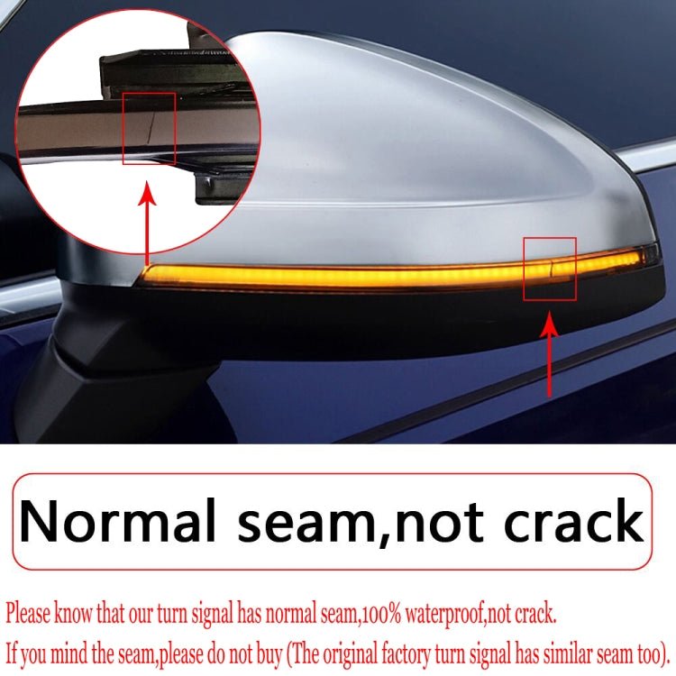 1 Pair For Volkswagen Golf 6 MK6 Car Dynamic LED Turn Signal Light Rearview Mirror Flasher Water Blinker, with Hole, For Volkswagen Golf 6 MK6, with Hole