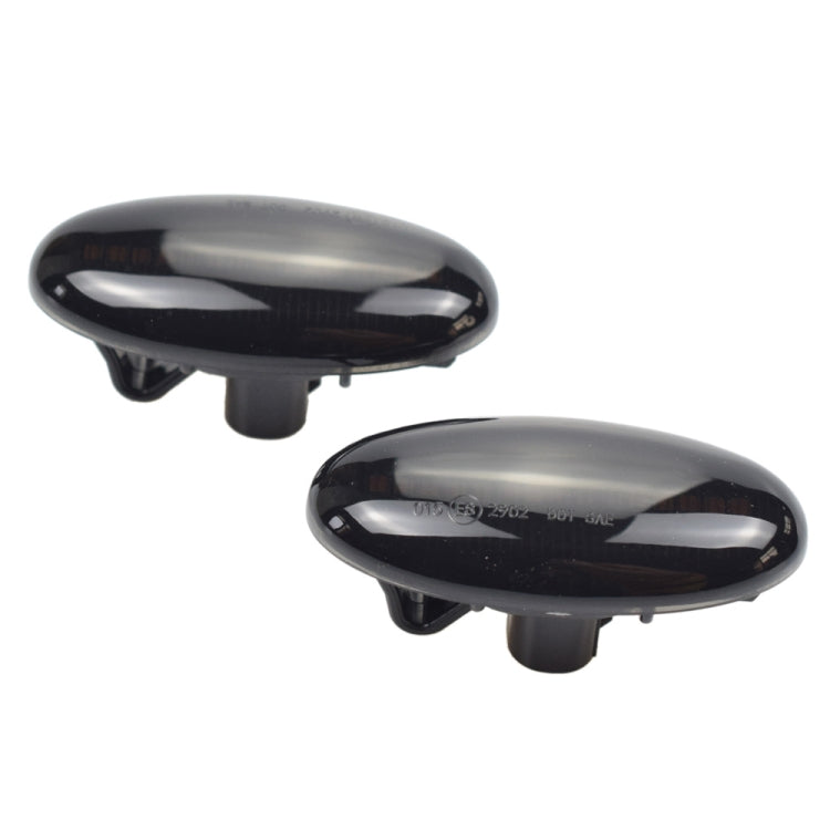 2pcs For Mazda 2 DY 2003-2007 Car Dynamic LED Fender Side Light, For Mazda 2 DY 2003-2007 (Transparent Black)