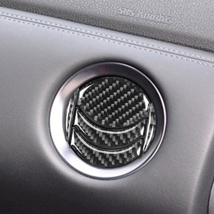 5 PCS Car Carbon Fiber Central Air Outlet Decorative Sticker for Nissan GTR R35 2008-2016, Left and Right Drive Universal, Central Air Outlet