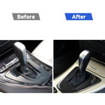 Carbon Fiber Car Right Driving Gear Panel Decorative Sticker for BMW E90 / E92 2005-2012, Right Driving Gear Panel
