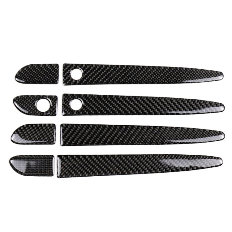 One Set Car Carbon Fiber Outside Door Handle with Smart Hole Decorative Sticker for Mazda CX-5 2017-2018, Right Drive, Outside Door Handle with Smart, Right Drive