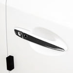 One Set Car Carbon Fiber Outside Door Handle with Smart Hole Decorative Sticker for Mazda CX-5 2017-2018, Right Drive, Outside Door Handle with Smart, Right Drive