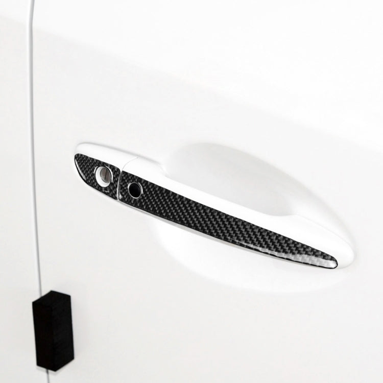 One Set Car Carbon Fiber Outside Door Handle with Smart Hole Decorative Sticker for Mazda CX-5 2017-2018, Right Drive, Outside Door Handle with Smart, Right Drive