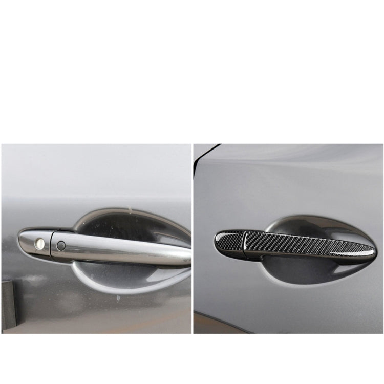 One Set Car Carbon Fiber Outside Door Handle with Smart Hole Decorative Sticker for Mazda CX-5 2017-2018, Right Drive, Outside Door Handle with Smart, Right Drive