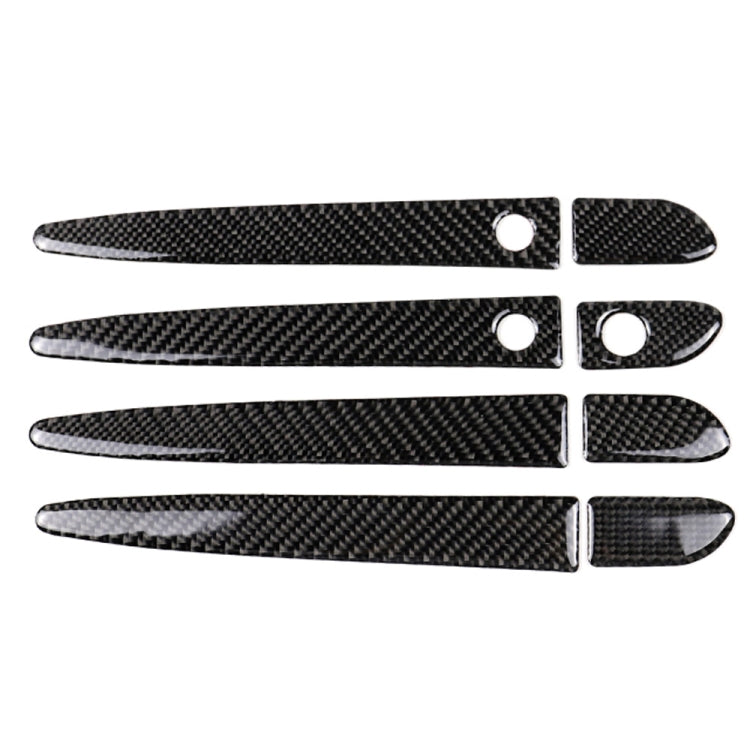 Car Carbon Fiber Outside Door Handle with Smart Hole Decorative Sticker for Mazda CX-5 2017-2018, Left Drive, Outside Door Handle with Smart, Left Drive