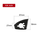 Car Carbon Fiber Door Button Decorative Sticker for Audi TT 8n 8J MK123 TTRS 2008-2014, Right Drive, B Style, Door Button, Right Drive B