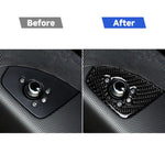 Car Carbon Fiber Door Button Decorative Sticker for Audi TT 8n 8J MK123 TTRS 2008-2014, Right Drive, B Style, Door Button, Right Drive B