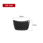 Car Carbon Fiber Steering Wheel Decorative Sticker for Audi A3 / S3 2014-2019, Left and Right Drive Universal, Steering Wheel
