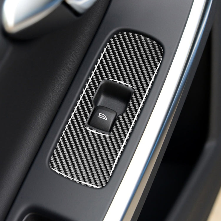 3 PCS Car Carbon Fiber Window Lifting Button Decorative Stickers for Volvo V60 2010-2017 / S60 2010-2018, Right Drive, Window Lifting Button, Right Drive