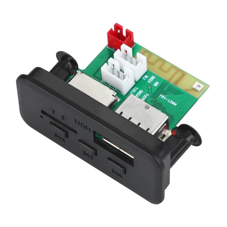 บอร์ดถอดรหัสเครื่องเล่น MP3 เสียงรถยนต์ 12V วิทยุ FM การ์ด TF USB AUX พร้อมบลูทูธ, 38, 38 (สีขาว)