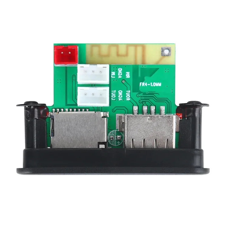 บอร์ดถอดรหัสเครื่องเล่น MP3 เสียงรถยนต์ 12V วิทยุ FM การ์ด TF USB AUX พร้อมบลูทูธ, 38, 38 (สีขาว)
