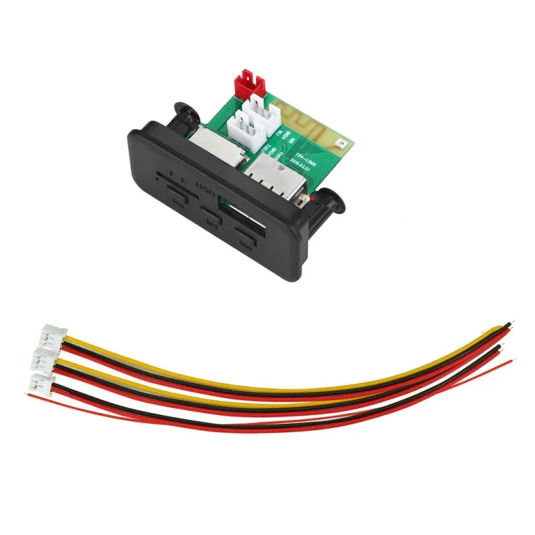 บอร์ดถอดรหัสเครื่องเล่น MP3 เสียงรถยนต์ 12V วิทยุ FM การ์ด TF USB AUX พร้อมบลูทูธ, 38, 38 (สีขาว)