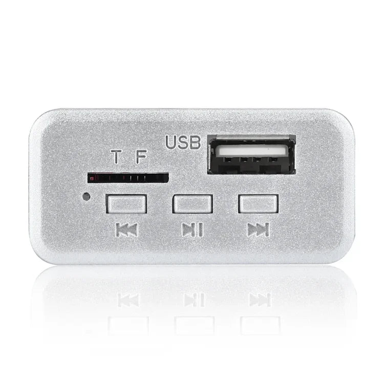บอร์ดถอดรหัสเครื่องเล่น MP3 เสียงรถยนต์ 12V วิทยุ FM การ์ด TF USB AUX พร้อมบลูทูธ, 38, 38 (สีขาว)