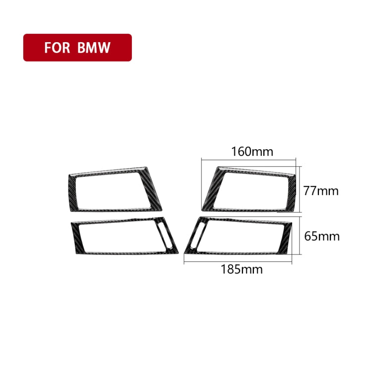 4 in 1 Car Carbon Fiber Side Air Outlet Decorative Sticker for BMW 2008-2013 X5 E70 / X6 E71, Left and Right Drive Universal, Side Air Outlet