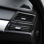 4 in 1 Car Carbon Fiber Side Air Outlet Decorative Sticker for BMW 2008-2013 X5 E70 / X6 E71, Left and Right Drive Universal, Side Air Outlet