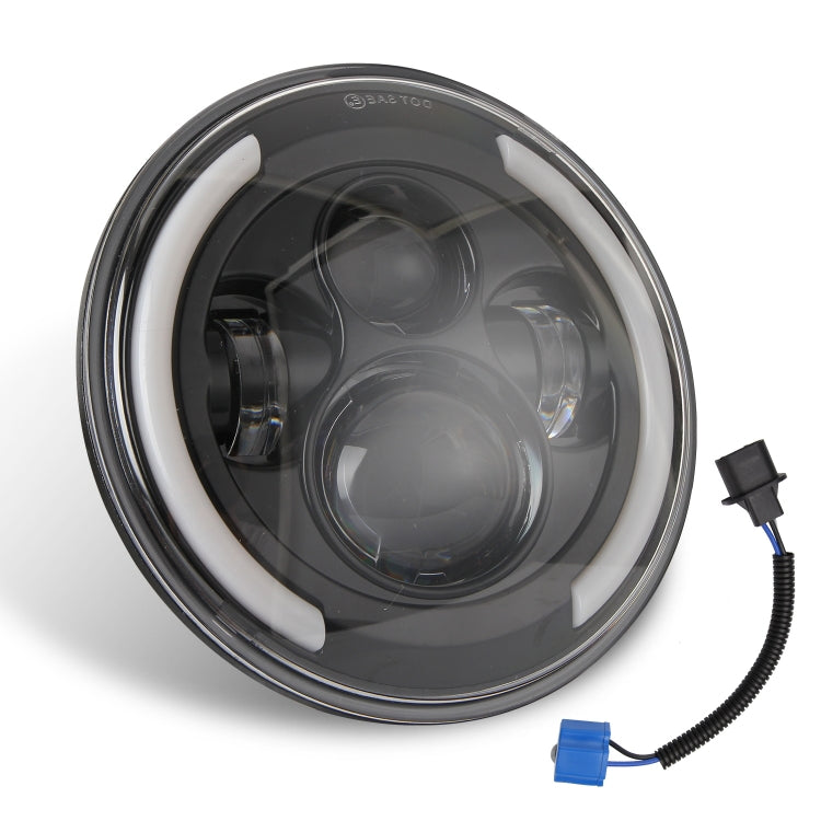 7 inch H4 / H13 DC 9V-30V 3000LM 3000K-6000K 25W Car Round Shape LED Headlight Lamps for Jeep Wrangler, with Angel Eye, For Jeep Wrangler, For Jeep Wrangler (Blue Light)