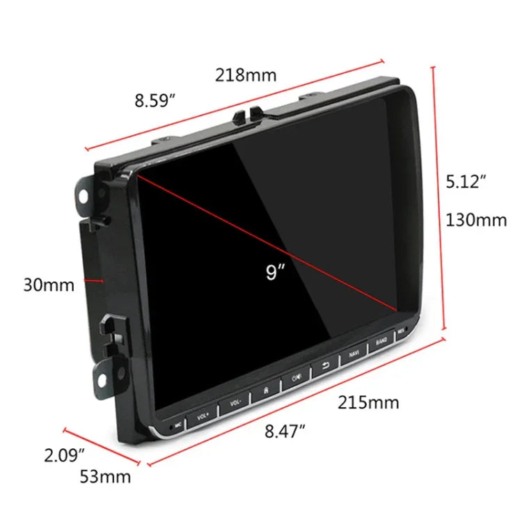 CKVW92 เครื่องเล่น MP5 รถยนต์ Android 6.0 ขนาด 9 นิ้ว 2 Din พร้อม GPS นำทาง เครื่องเล่นมัลติมีเดีย วิทยุบลูทูธ สำหรับ Volkswagen รองรับ FM & Mirror Link, เวอร์ชันแผนที่ยุโรป