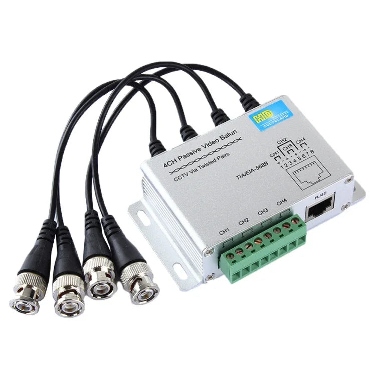 HD204A-F HD-CVI/TVI/AHD กล้องวงจรปิด 4 ช่อง สายวิดีโอ UTP แบบพาสซีฟ, HD204A-F