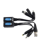 2 ชิ้น Anpwoo 500PVA สายต่อแบบเชื่อมได้ 3 in 1 สายไฟ + วิดีโอ + เสียง แบบพาสซีฟ HD-CVI/AHD/TVI แบบบิดเกลียว, 500PVA