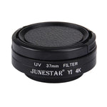 JUNESTAR สำหรับ Xiaomi Xiaoyi Yi II 4K Sport Action Camera ฟิลเตอร์ UV 37 มม. + ฝาครอบเลนส์, ฟิลเตอร์ UV + ฝาครอบเลนส์