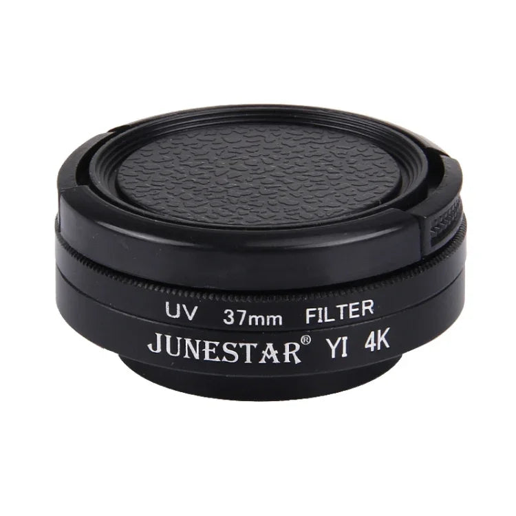 JUNESTAR สำหรับ Xiaomi Xiaoyi Yi II 4K Sport Action Camera ฟิลเตอร์ UV 37 มม. + ฝาครอบเลนส์, ฟิลเตอร์ UV + ฝาครอบเลนส์