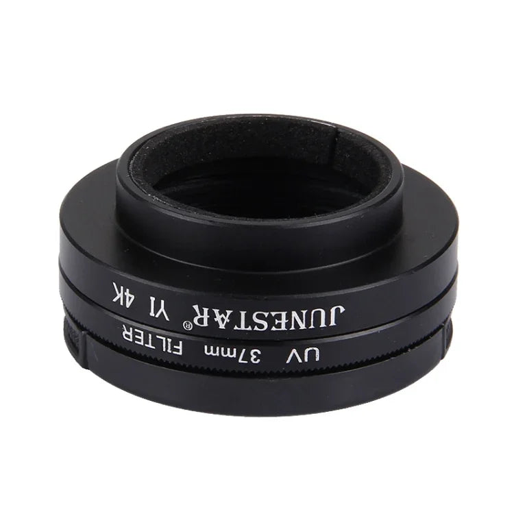 JUNESTAR สำหรับ Xiaomi Xiaoyi Yi II 4K Sport Action Camera ฟิลเตอร์ UV 37 มม. + ฝาครอบเลนส์, ฟิลเตอร์ UV + ฝาครอบเลนส์