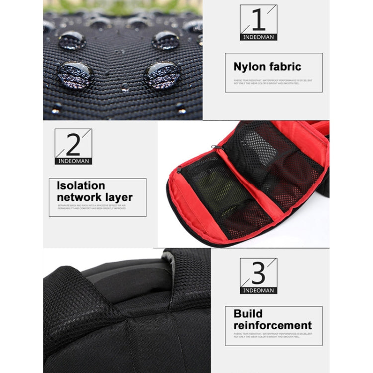 กระเป๋ากล้องเป้สะพายหลังสำหรับกิจกรรมกลางแจ้ง INDEPMAN DL-B012 สำหรับ GoPro, SJCAM, Nikon, Canon, Xiaomi Xiaoyi YI, ขนาด: 27.5 * 12.5 * 34 ซม.
