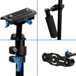 YELANGU S60L ไม้กันสั่นอลูมิเนียมขนาด 61 ซม. สำหรับกล้อง DSLR DV