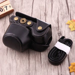 กระเป๋าใส่กล้องหนัง PU แบบเต็มตัวพร้อมสายสะพาย สำหรับ Sony A6000 / A6300 / Nex 6, สำหรับ Sony A6000, สำหรับ A6000