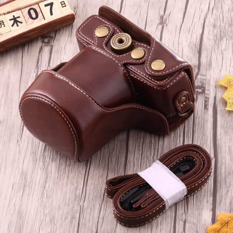 กระเป๋าใส่กล้องหนัง PU แบบเต็มตัวพร้อมสายสะพาย สำหรับ Canon EOS M10, สำหรับ EOS M10