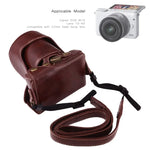 กระเป๋าใส่กล้องหนัง PU แบบเต็มตัวพร้อมสายสะพาย สำหรับ Canon EOS M10, สำหรับ EOS M10