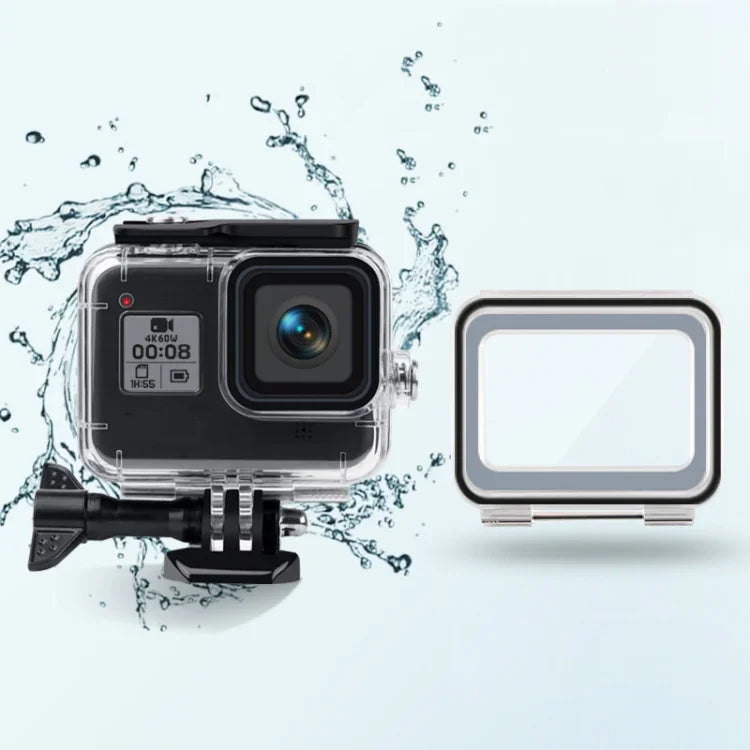 เคสกันน้ำ 45 ม. พร้อมฝาหลังสัมผัสสำหรับ GoPro HERO8 Black, เคส + ฝาครอบสัมผัสสำหรับ GoPro8