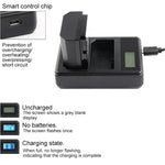 เครื่องชาร์จแบตเตอรี่ดิจิทัลจอ LCD สองช่องพร้อมพอร์ต USB สำหรับแบตเตอรี่ Sony NP-FZ100, ใช้ได้กับ Sony A9 (ILCE-9), แบตเตอรี่ NP-FZ100 คู่