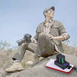 เครื่องชาร์จแบตเตอรี่ดิจิทัลจอ LCD สองช่องพร้อมพอร์ต USB สำหรับแบตเตอรี่ Sony NP-FZ100, ใช้ได้กับ Sony A9 (ILCE-9), แบตเตอรี่ NP-FZ100 คู่